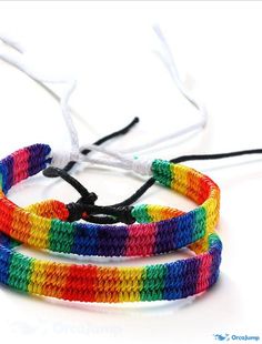 Gay Pride Bracelet, Rainbow Braids, Braided Rope Bracelet, Rainbow Macrame, Pride Jewellery, Cheap Bracelets, Pride Bracelet, Rainbow Loom Bracelets, Women Anklets