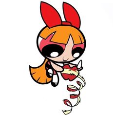 an image of a cartoon character eating something out of her mouth and wearing bunny ears