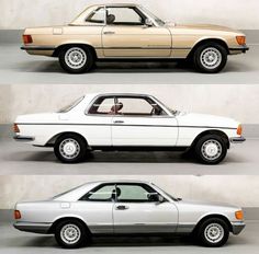 three pictures of the same car in different stages