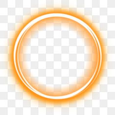 an orange glowing circle on a white background, with light coming from the center and behind it