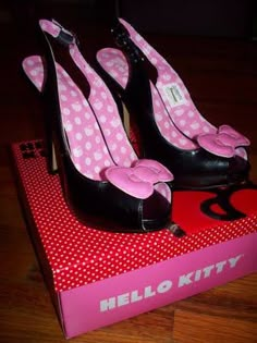 Hello Kitty High Heels, Hello Kitty Heels, Hello Kitty High, Kitty Heels, Tomboy Girls, Glam Punk, Hello Kitty Shoes, I Love Hello Kitty, Charmmy Kitty