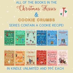 an advertisement for cookies and crumbs with the words, all of the books in the