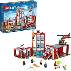 the lego city fire station is opened and ready to be used as an emergency station