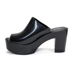 PRICES MAY VARY. fabric-and-synthetic Imported Rubber sole Spring Clogs With 4-inch Open Heel, Modern Summer Clogs With Reinforced Heel, Spring Clogs With 4-inch Wedge Heel, Black Clogs For Summer Parties, Black Clogs With Padded Heel For Spring, Black Spring Clogs With Padded Heel, Jelly Heels, Melissa Shoes, Heels For Women