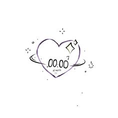 a drawing of a heart with the words 20000 on it's side and an arrow in the middle