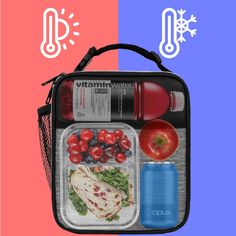 an image of a lunch bag with food in it