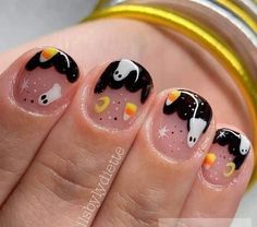 Halloween Pedicure, Trendy Halloween Nails, Nail Halloween, Spooky Nail, Halloween Nail Art Ideas, Holloween Nails, Mani Ideas, Halloween Acrylic Nails, Cute Halloween Nails