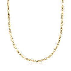 Ross-Simons - Italian 18kt Yellow Gold Twisted Cable-Link Necklace. 16". A classic look...with a twist! From Italy, this luxe 18kt yellow gold twisted cable-link necklace is a fabulous signature style. Wear it solo or paired with other favorites to create on-trend tiers. Lobster clasp, 18kt yellow gold twisted cable-link necklace. Natural Gold, Jewelry Essentials, Fine Jewellery Necklace, Link Necklace, Free Jewelry, Signature Style, Classic Looks, Lobster Clasp, Jewelry Necklace Pendant