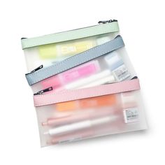 PRICES MAY VARY. 【High Quality】The pencil pouch is made of high-quality TPU material,with neat stitching, waterproof and easy to clean, abrasion , soft to touch, flexible and not easy to break, can be used for a long time. 【Clear and Practical】The clear pencil bag is transparent, you can clearly see your stationery or other supplies. Easily find what you are looking for without wasting time. Smooth and strong zipper closure keeps your contents secure，easy to open and close and prevents items fro Zipper Pencil Pouch, Clear Pencil Case, Zipper Pencil Case, Pen Bag, Office Supply Organization, Desk Supplies, Makeup Travel, Travel Storage Bag, Business Card Case