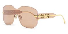 FE40067U Sunglasses by Fendi. Shape: Geometric, Material: Metal, Color: Shiny Transparent Light Grey / Smoke, Shiny Transparent Brown / Brown, Shiny Transparent Rose / Rose, Shiny Gold / Petrol with Silver Flash, Shiny Gold / Bordeaux, Size: 0-0-140. The Fendi glasses are just the perfect way to add a touch of luxury to any outfit. Crafted in Italy with impeccable precision utilizing premium-grade acetate and metal, these pieces are the epitome of luxury: eccentric yet charming shapes, rich finishes and bold colors. Each frame features exquisite signature detailing. From legendary double "F" logo and iconic FF Baguette motif, to modernized O’Lock logo and Fendi Brush lettering. The hues are usually mixed for creation of new shades (caramel, cream, orange). Different combinations of texture Fendi Glasses, Fendi Eyewear, Lock Logo, Shape Geometric, Jewelry Accessories Ideas, Optical Lens, Accessories Ideas, Brown Brown, Sunglass Lenses