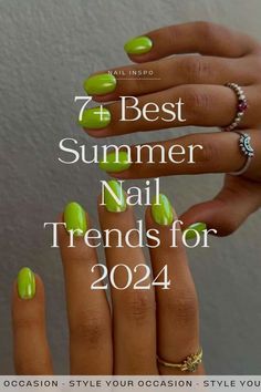 Trendy Nails Ideas 2024 Summer Almond, Nail Color 2024 Summer, Manicure Trends 2024, Nails 2024 Spring, Summer Nails 24, Nails Spring 2024