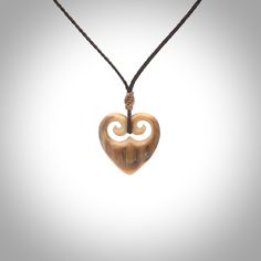 Love Carved in Ancient Material Love is eternal with IMMORTAL's beautiful Woolly Mammoth tusk heart pendants, hand carved with intricate koru filigree for a truly special token of affection. Show the one you love that your bond is unbreakable. We had our mammoth material carbon dated to get an accurate measure of its age. The testing was done for us by GNS Science, a New Zealand Crown Research Institute and New Zealand's leading provider of Earth, geoscience and isotope research - so their assessment of this material is as accurate as is possible using radiocarbon dating technology. The Mammoth Tusk used for this piece is CERTIFIED 34,690 YEARS OLD (+/- 815 years). The perfect gift for someone very special, or a beautiful and meaningful jade pendant for yourself. We provide these with Pale Love Is Eternal, Woolly Mammoth, Heart Jewellery, Wooly Mammoth, Heart Pendants, Research Institute, Art To Wear, Jade Pendant, Hand Made Jewelry