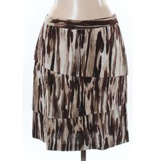 Nwt. 32" Waist, 20.5" Long, Side Zip. 3/4 Lining, Tiered Layers, Watercolor Print. Smoke-Free Home, No Modeling Or Trades. Bin Sk2 Fitted Brown Tiered Skirt, Fitted Brown Tiered Mini Skirt, Adrienne Vittadini, Side Zip, Watercolor Print, Size 10, Sequin Skirt, Womens Skirt, Women Shopping