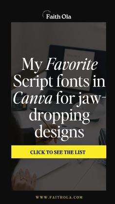 the title for my favorite script font in canna for jaw dropping designs click to see the list