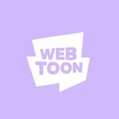 the words web toon are white on a purple background