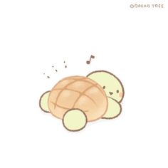 a drawing of a tortoise with music notes coming out of it's shell