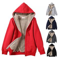 Description Feature: 100% Brand new and high quality Style: casual Size: M,L,XL,2XL,3XL,4XL Gender: women Color: light grey,dark grey,black,red,navy blue Material: polyester Fabric: fleece Sleeve length: long sleeve Thickness: thick Neckline: hooded Length: hips Pattern: solid Season: winter Occasion: everyday Garment:Hand washing or machine washing,line dry. Package:1pcs hoodie Note:  1.Due to the light and screen difference, the item's color may be slightly different from the pictures. Please Solid Color Outfits, Plush Coat, Solid Color Sweater, Loose Coats, Top Wedding Dresses, Wool Blend Coat, Dress Shirts For Women, Cardigan Fashion, Loose Sweater