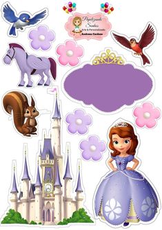 the princess and her castle cut outs are ready to be used as wall art or decorations