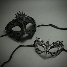 100% Brand New, High Quality The Masks Fit Most Adults Comes With Ribbons On 2 Sides To Wear And Keep The Mask In Place On Your Face Beautiful Mysterious, Intrigue, Unique Venetian Masquerade Masks For Couples This Set Of Couple Masks For Him & Her Is A Great Costume Accessories For Halloween, Masquerade Ball, Venetian Costume, Wedding,Prom Party, And Any Mask Event Usms-M2598bk-M33143bksv Black Mascarade Mask, Halloween Masquerade Ball, Masquerade Aesthetic, Villain Mask, Masquerade Ball Dresses, Venetian Costume, Couples Masquerade Masks, Warrior Mask, Black Masquerade Mask