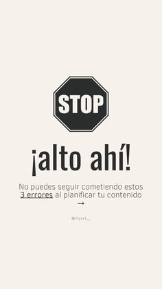 a black and white poster with the words stop in spanish on it's bottom corner