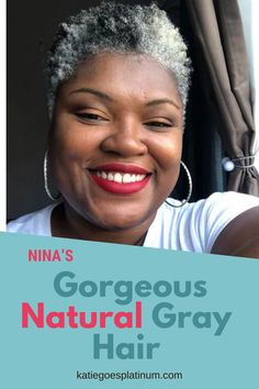 The Start of Nina’s All Natural Gray Hair Journey Grey Hair Journey, Classy Hairstyles, Gray Hair Growing Out, Natural Gray Hair, Transition To Gray Hair, Short Grey Hair