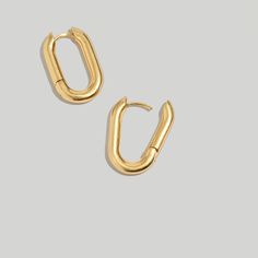 New With Tags Madewell Carabiner Medium Hoop Earrings Made Of Gold-Plated Recycled Brass, These Chunky Medium Hoop Earrings Come In A Cool Carabiner Shape. 26 Mm X 17 Mm. Gold-Plated Recycled Brass. Do Well: Crafted From Recycled Factory Scrap Metals That Would Otherwise Go To Waste. Clean Your Jewelry After Each Wearing With A Soft Cloth. Import. Nh227 Modern Clip-on Hoop Earrings For Everyday, Everyday Huggie Earrings With Lobster Clasp, Everyday Clip-on Hoop Earrings, Everyday Clip-on Hoop Huggie Earrings, Chandelier Chain, Madewell Accessories, Madewell Jewelry, Freshwater Pearl Drop Earrings, Double Hoop Earrings