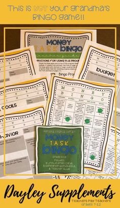 Grades 9-12: This is not your grandma's bingo game! Students thrive on a little competition. This bingo game is a great option for independent extensions based on previous learning. Money Bingo, Life Skills Curriculum, High School Activities, Opening A Bank Account, Choice Board, Literacy Games, Choice Boards, Bingo Card, Homeschool Activities