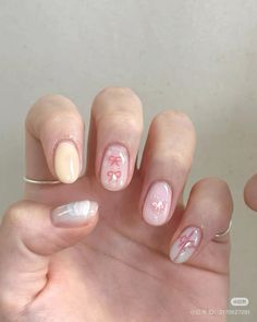 Retro Nails, Cute Simple Nails, Pretty Gel Nails, Soft Nails, Nail Jewelry