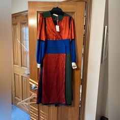 So Well Made And Structured At Waist! Very Flattering! Fits True To Size Tory Burch Dress, Tory Burch, Wrap Dress, Midi Dress, Size 6, Womens Dresses, Red, Women Shopping, Dresses