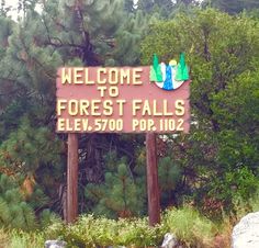 a welcome sign to forest falls, elevat - $ 7500 per 10 2