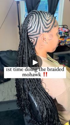 26K views · 3.7K reactions | 1st time doing the braided Mohawk … and I SPAZZEDDDDD‼️‼️‼️🔥🔥🔥🔥🔥 #nflwags #cincinnatibraider #cincinnatibengals #fyp #fypシ #ohiohairstylist #nflwives #columbushairstylist  #cincinnatibengals #bengalsbabies #kidsbraids #ohiohairstylist #fyp #fypシ #cincinnatibraider #braidsbraidsbraids #braids #braidideas #braidedmohawk #mohawkbraids | Ellie | GloRilla · TGIF (Extended) Flip Over Mohawk Braids, Braided Boho Mohawk, Braid Mohawk For Black Women, Mohawk Braids For Black Women, Braided Mohawk For Black Women, Mohawk Braid For Black Women