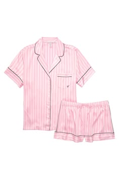 Flannel Collection, Victoria Secret Pajamas, Mode Zara, Cute Pjs, Paris Mode, Satin Short, Short Pj Set, Cute Pajamas, Victoria Secrets