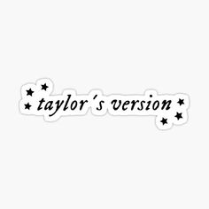 taylor's version sticker is shown in black and white with stars on it