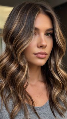 Chic Lob Haircuts with Balayage for Caramel Balayage Long Bob 🍂 Golden Highlights Brown Hair, Long Bob Balayage, Balayage Lob, Lob Styling, Medium Brown Hair, Caramel Balayage, Lob Haircut, Brown Hair With Blonde Highlights, Brunette Balayage Hair