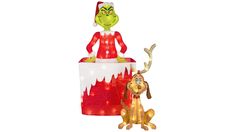 an inflatable dr seuss christmas decoration with a dog