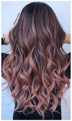 For Brunettes Balayage, Ideas For Hair Color, Brunettes Balayage, Hair Color Ideas For Brunettes Balayage, Highlights Grey, Rose Gold Highlights, Brunette Ombre, Function Of Beauty