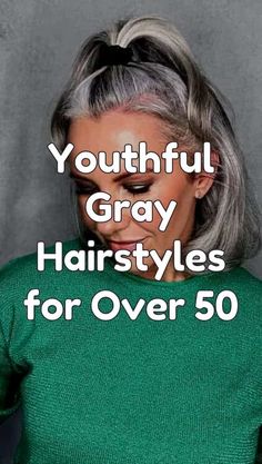 50 Youthful Gray Hairstyles for Over 50 Hairstyles For Over 50, Grey Hair With Bangs, Grey Bob Hairstyles, Gray Hairstyles, Medium Hair Styles For Women