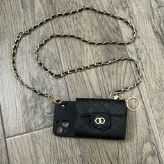 Iphone 13 Crossbody With Wallet On The Back. Phone Hangs Horizontally. Wallet Has 1 Snap Closure. Brand New And Never Used. Black With Gold Hardware. Perfect For Nights Out When You Don’t Want To Take A Huge Purse! Trendy Phone Case With Cell Phone Pocket, Black Rectangular Wallet On Chain With Mobile Phone Bag, Trendy Wallet On Chain With Mobile Phone Bag, Black Rectangular Wallet On Chain For Everyday, Black Wallet On Chain With Card Slots, Trendy Black Mobile Phone Bag, Elegant Black Rectangular Phone Accessories, Elegant Black Rectangular Phone Case, Black Mobile Phone Bag For Everyday Use