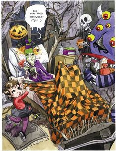 an image of a halloween scene with children