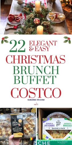 christmas brunch buffet costco with text overlay