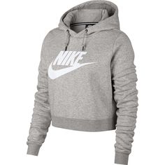 Nike Sportswear Rally Women's Cropped Hoodie Grey Jogging Nike, Hoodie Crop Top, Girls Hoodies, Designer Sportswear, Nike Sportswear Women, Women's Sportswear, Crop Top Hoodie, Crop Top Sweatshirt, Nike Sweater