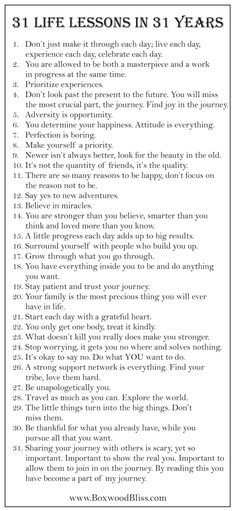 25 Years Old Quotes Life Lessons, Things To Live By Good Advice, Best Year Of My Life Quotes, Learning A Lesson Quotes, Being 32 Years Old Quotes, Things I’ve Learned In Life List, List Of Life Lessons, Lessons To Learn In Life