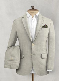 Ivy Beige Pure Linen Suit – StudioSuits Timeless Beige Linen Suit, Fitted Beige Linen Suit, Beige Linen Suit For Wedding, Tailored Beige Linen Suit, Beige Linen Suits With Welt Pockets, Beige Linen Suit With Welt Pockets, Fitted Linen Suits With Welt Pockets, Fitted Linen Suit With Welt Pockets, Classic Linen Suit With Single Button