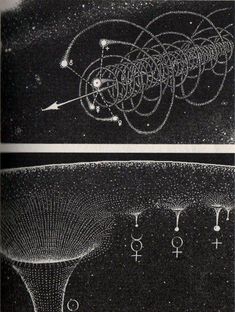 two pictures with different lines and symbols on them