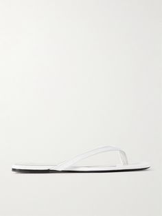 EXCLUSIVE AT NET-A-PORTER. TOTEME's flip flops are a testament to the label's elevated minimalism. They've been crafted in Italy from croc-effect leather and have chic square toes framed by thong straps. Wear yours with floaty sundresses. Sleek White Leather Sandals, Elevated Minimalism, Ysl Lip, Cult Gaia Bag, Men Dior, Tory Burch Dress, Flat Dress Shoes, Croc Leather, Leather Flip Flops