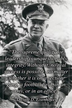 a man in uniform with a quote on it