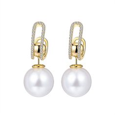 4 in 1 pearl drop earrings for multi-purposes A clever and exciting design: all parts of the drop pearl earrings are detachable. You can turn the gold pearl drop earrings into pearl stud earrings which go with 12mm big faux pearls and gold half hoop earrings at your will. The pearl earrings stud and half hoop earrings are 18k gold plated and carry sterling silver pins which can protect you from allergy and irritation. The multi-use feature of the pearl drop earrings makes them indispensable jewe Gold Pearl Drop Earrings, Drop Earrings Pearl, Drop Pearl Earrings, Pearl Drop Earrings Gold, Half Hoop Earrings, Multiple Piercings, Earrings Pearl, Pearl Types, Earrings Stud