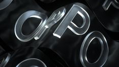 the letters p and o are made up of shiny metal