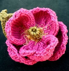 5 Floral PDF Knitting Patterns plus a Bonus Knit Flower Pattern, Knitted Flowers Free, Knitted Flower Pattern, Knitting Blogs, Crochet Simple, Knitted Flowers, Pdf Knitting Pattern, Crochet Flower Patterns, Knitting Accessories