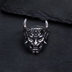 To learn more about handmade artworks in styles like Goth, Punk, and Hip-hop in our store, please click here: https://www.etsy.com/shop/OrientalJewelryT?ref=dashboard-header    Add a touch of elegance to your outfit with this unique Demon Mask punk rings. to turn heads with this must-have accessory that combines gothic and punk, and hip-hop elements. The vintage design and intricate details make it perfect for both men and women, and a great choice for couples looking for a forever love rings. Woman Motorcycle, Punk Rings, Demon Mask, Y2k Rings, Dashboard Header, Rings Handmade, Signet Rings, Motorcycle Women, Goth Punk